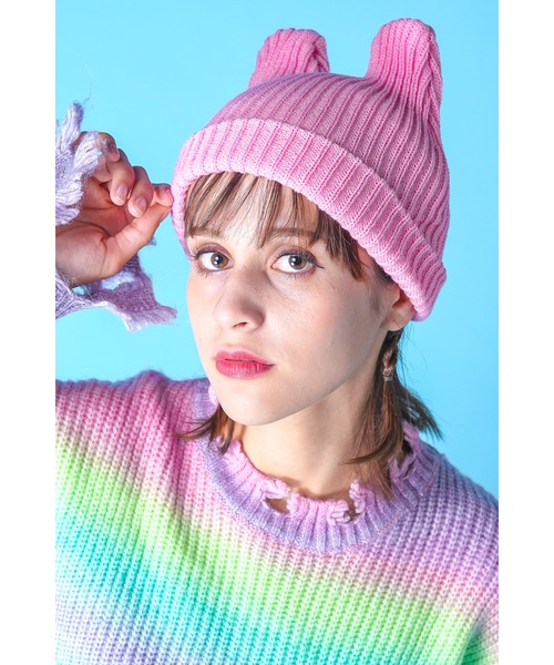 an meets zakka うさぎ耳ニットキャップ / ニットキャップ ビーニー