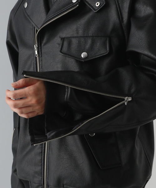 HARE（ハレ）の「【UNDERGROUND MODE】レザードッキングブルゾン(HARE