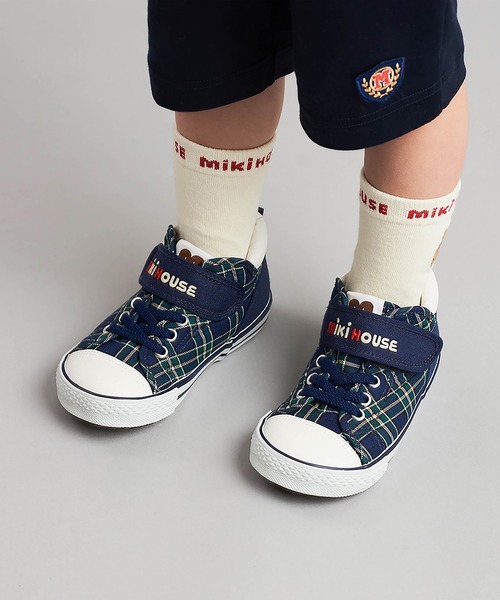 ミキハウスチェック キッズシューズ（スニーカー）｜MIKI HOUSE