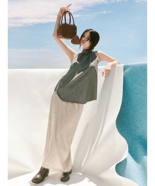 FRAY I.D（フレイアイディー）の「ホルターネックカットトップス（T