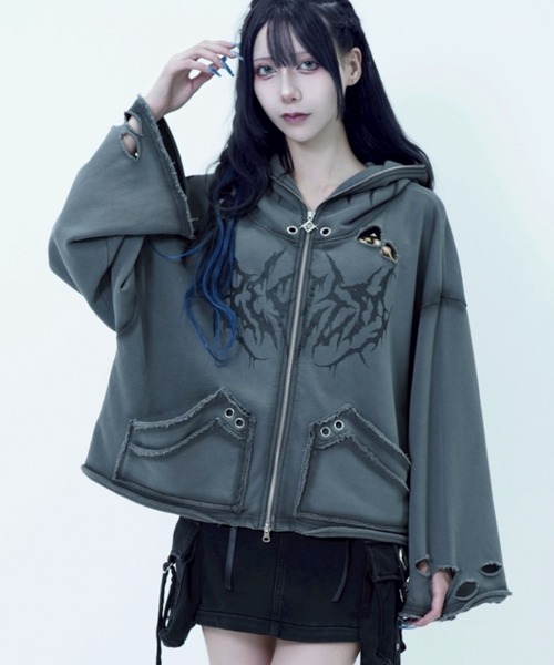 REFLEM/レフレム』2WAYクロップドZIPパーカー（パーカー）｜REFLEM