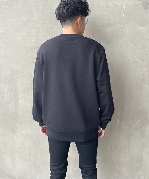 FRED PERRY/フレッドペリー] ワンポイント刺繍 クルーネックスウェット