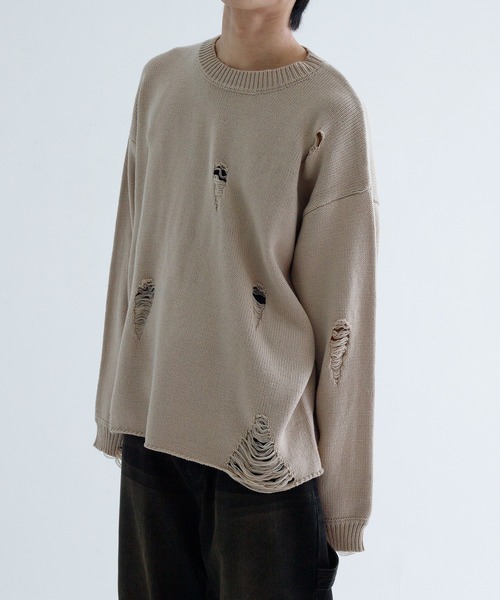 EPNK】Crash damage knit / クラッシュダメージニット（ニット
