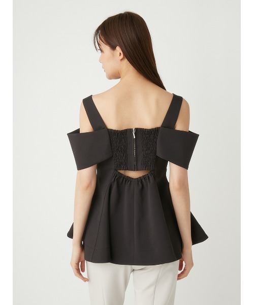 FRAY I.D（フレイアイディー）の「オフショルペプラムチュニック