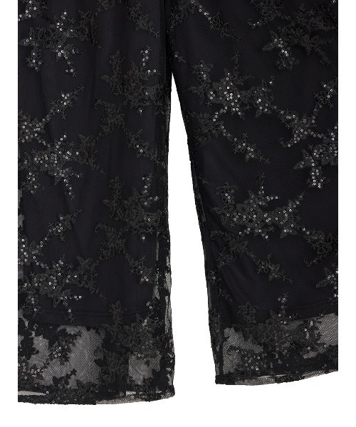 Ameri（アメリ）の「SPANGLE LACE ROMPERS（サロペット/オーバーオール