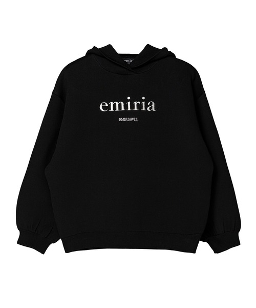 emiriawiz（エミリアウィズ）の「度詰めロゴニットフーディ（パーカー