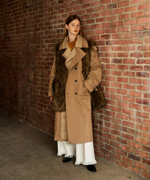 seyto（セイト）の「Two tone layered trench coat / ツートーン