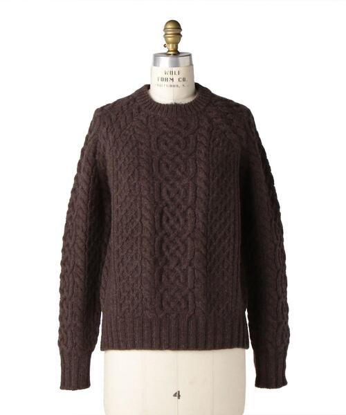 Drawer（ドゥロワー）の「Drawer ウールカシミヤアラン編みクルー