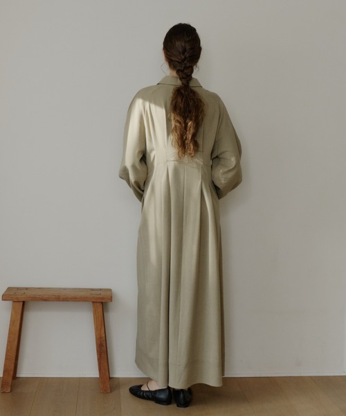 waist tack cocoon onepiece/ウエストタックコクーンワンピース