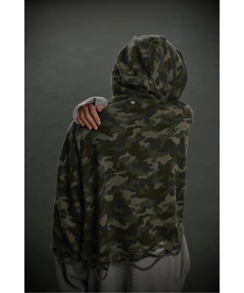 neith.（ネイス）の「neith./ネイス/Layered Crush Hoodie(Camo×Gray