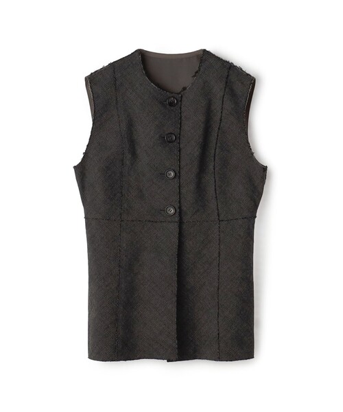 BACCA（バッカ）の「ソフトシープレザー ペプラムベスト（ベスト