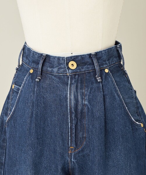 別注】＜upper hights for conte＞タックデニムパンツ UN（デニム