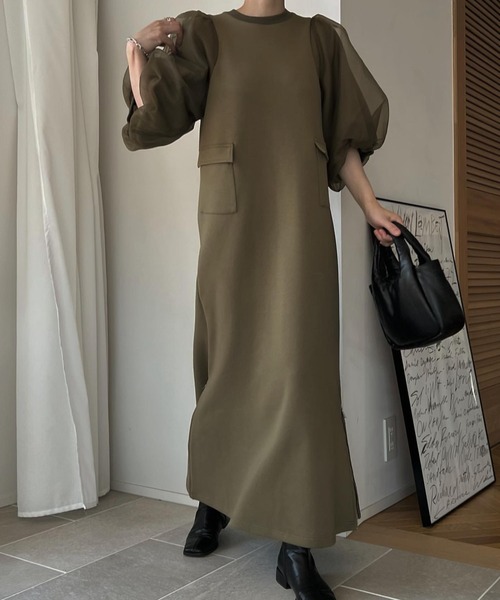 WILLFULLY（ウィルフリー）の「organdy gently half sleeve zip ponte