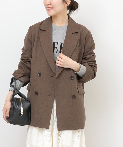 セール】《追加》ツイーディーツイルテーラードダブルジャケット