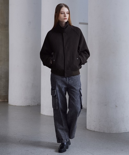 CLEL（クレイル）の「【CLEL】Wool Blend Tech Melton 2Way Blouson