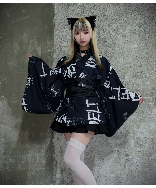 Amilige（アミリージュ）の「MELT Bear総柄浴衣（浴衣）」 - WEAR