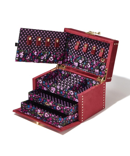 セール】ANNA SUI ジュエリーボックス S ダークレッド（収納グッズ