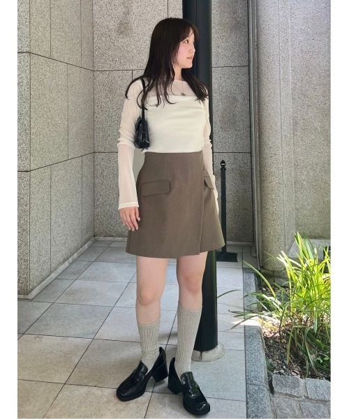 FRAY I.D（フレイアイディー）の「ラップデザインミニスカパン