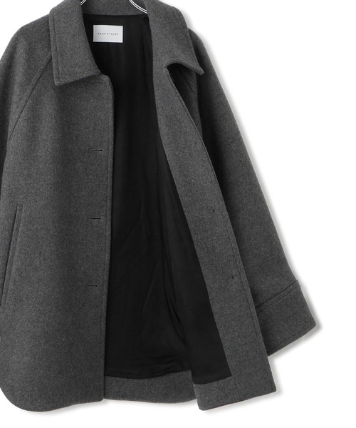 セール】Super140'sメルトンシャツコート（ステンカラーコート）｜ADAM