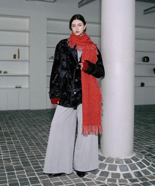 seyto（セイト）の「Reversible fringe long muffler / リバーシブル