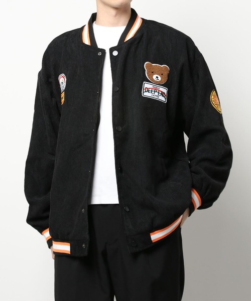 セール】【HOOK】 アメカジ配色クマワッペンスタジャンジャケット