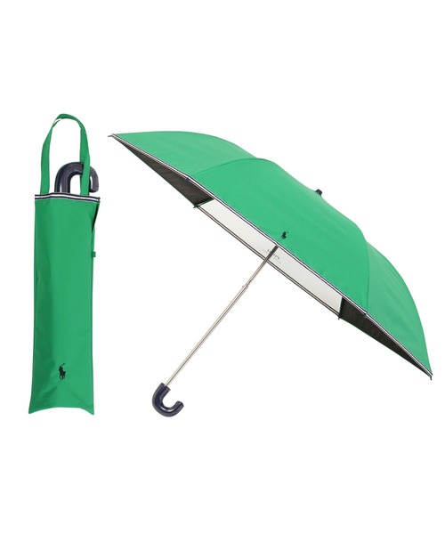 キッズ 遮光 遮熱 晴雨兼用折りたたみ日傘 ”POLO ストライプグログラン