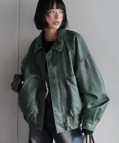PBLIM（ページボーイリム）の「《UNISEX》ウォッシュドレザーブルゾン