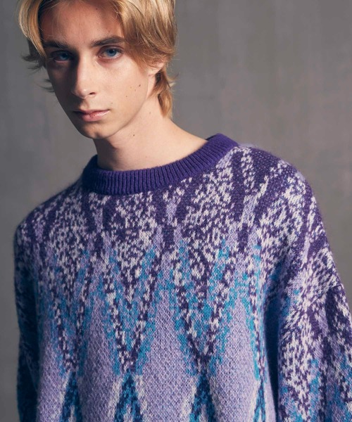 MAISON SPECIAL（メゾンスペシャル）の「《UNISEX》Airy Mohair Argyle