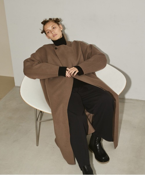 TODAYFUL（トゥデイフル）の「ストールウールコート（ノーカラーコート