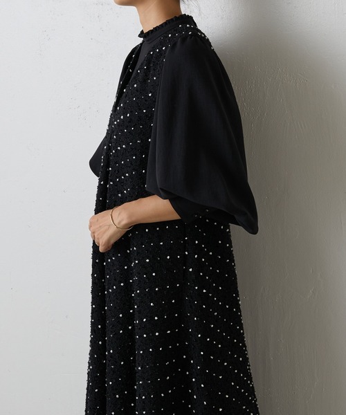 BEARDSLEY（ビアズリー）の「ドットツイードフレアーワンピース