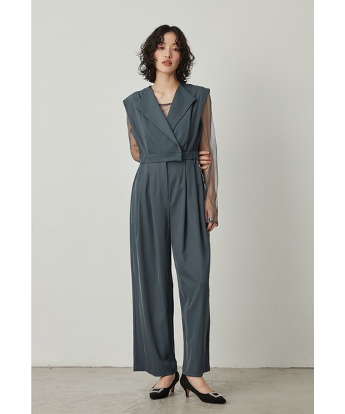 スタンドアウトカラーオールインパンツ 2点セット パンツドレス