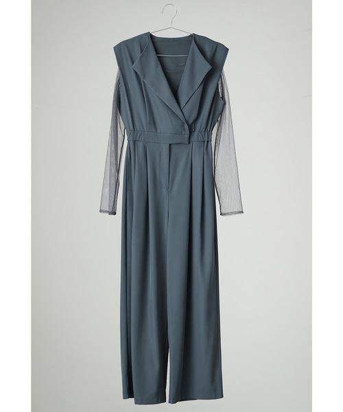 スタンドアウトカラーオールインパンツ 2点セット パンツドレス