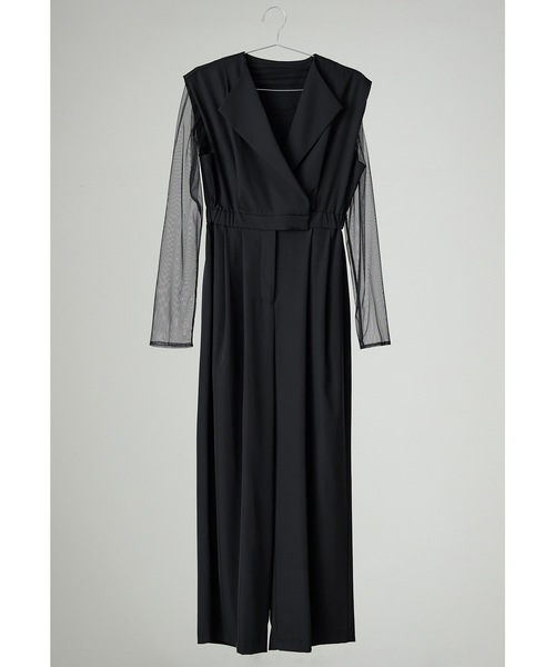 スタンドアウトカラーオールインパンツ 2点セット パンツドレス