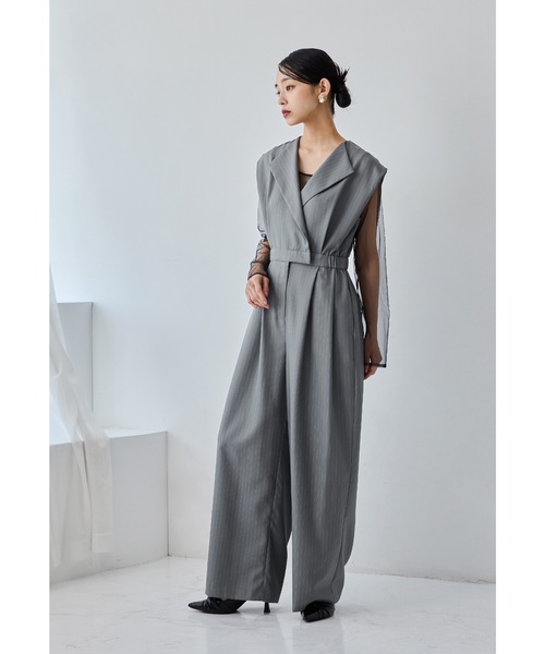 スタンドアウトカラーオールインパンツ 2点セット パンツドレス