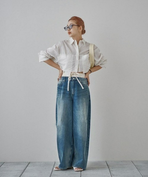 TODAYFUL（トゥデイフル）の「Layered Waist Denim（デニムパンツ