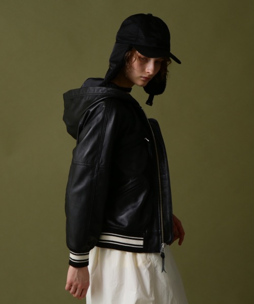 AVIREX（アヴィレックス）の「SIGNATURE HOODED LEATHER/ シグネチャー