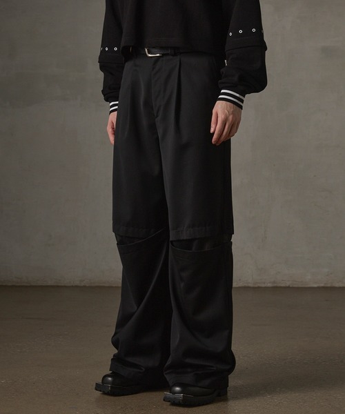 GRANCY】Tulle Layereddesign Slacks / チュール レイヤードデザイン