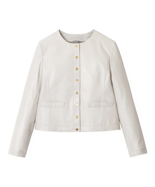 ANAYI（アナイ）の「ラムレザードットボタン ジャケット（ライダース