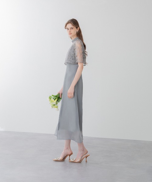 Leja（レジャ）の「【LEJA】スパンコール花柄刺繍フロントスリットA