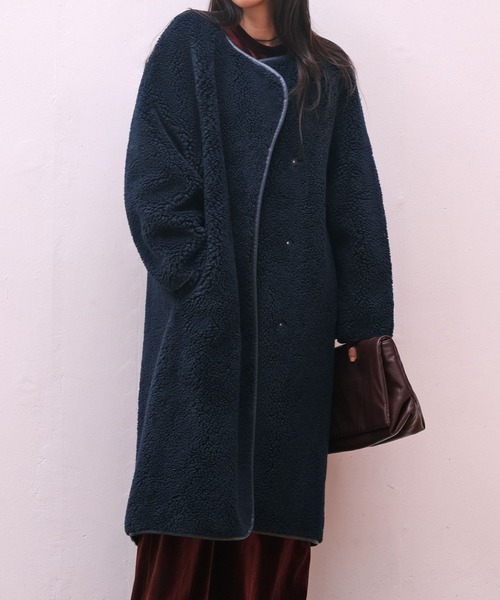 セール】ロングボアコート（ノーカラーコート）｜AKTE（アクテ）の