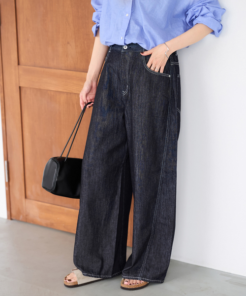 FRAMeWORK（フレームワーク）の「バレルフォルムデニムパンツ（デニム