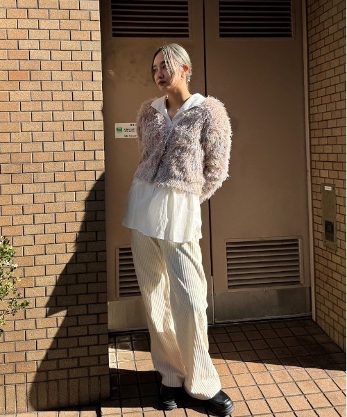 Ameri（アメリ）の「HEART GATHERED WAIST SHAVE BLOUSE（シャツ