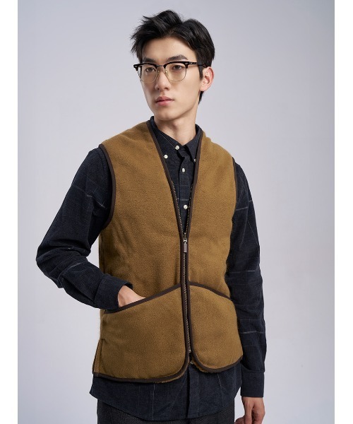 フロントジップ ファー ライナー ベスト（ベスト）｜Barbour（バブアー