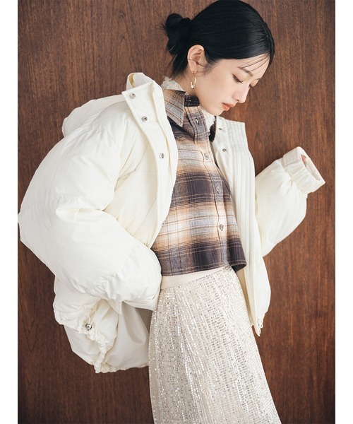 LILY BROWN（リリーブラウン）の「ボウタイ付きRecycleダウン