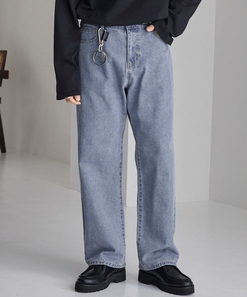 ルーズストレートデニムパンツ/セミワイドデニムパンツ MONO-MART