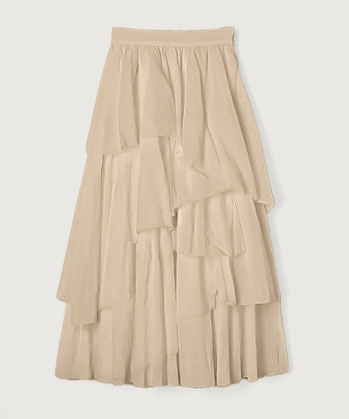 セール】イレギュラーティアードボリュームスカート（スカート