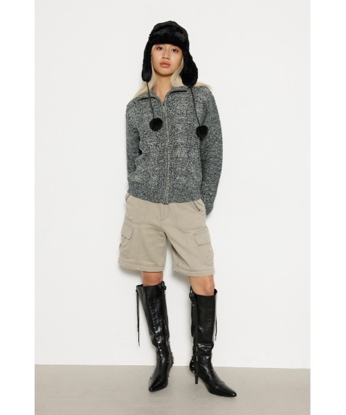 LAGUA GEM（ラグアジェム）の「CABLE ZIP UP ニット（ニット/セーター