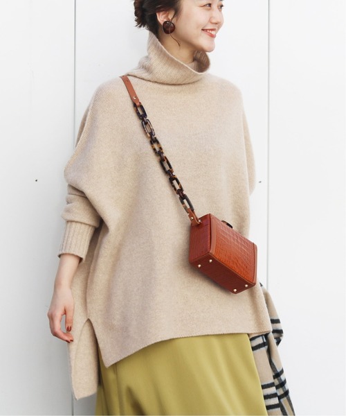 セール】ウールカシミヤワイドタートルネックプルオーバー◇（ニット