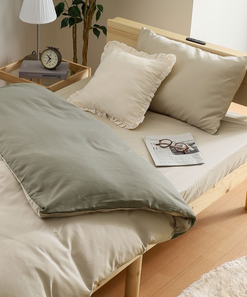 セール】バイカラー カラフル 防ダニ ベッドカバー ボックスシーツ