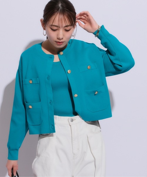 Mystrada（マイストラーダ）の「ニットジャケットアンサンブル（ニット